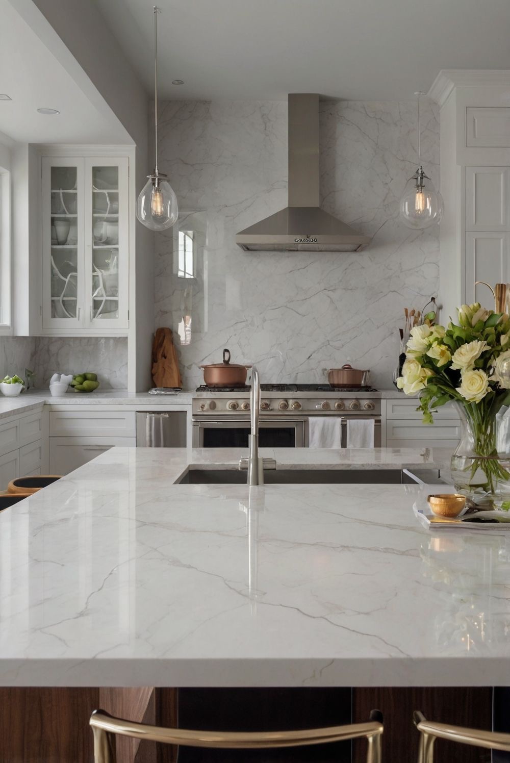 Marble island & full backsplash