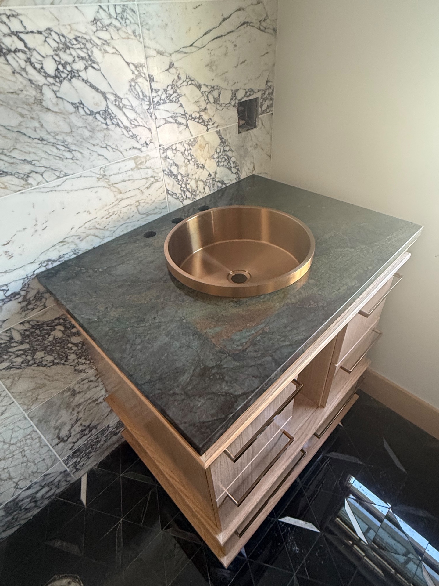 Green stone vanity top